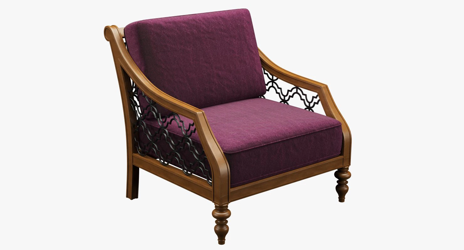 armchair 006 3D Model .c4d .max .obj .3ds .fbx .stl .blend