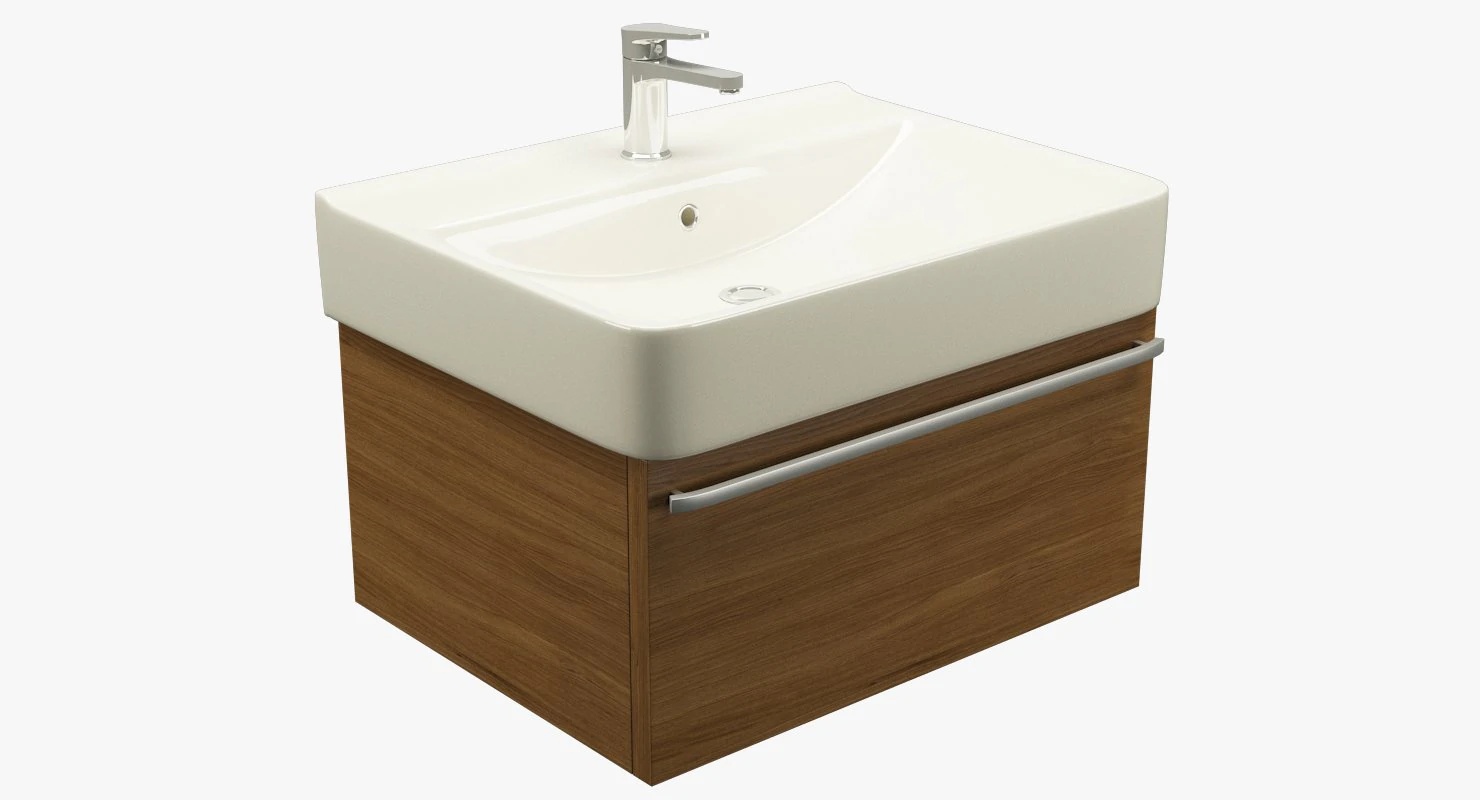 modern bathroom sink 001 3D Model .c4d .max .obj .3ds .fbx .stl .blend