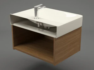 modern bathroom sink 001 3D Model