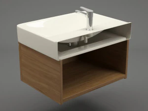 modern bathroom sink 001 3D Model