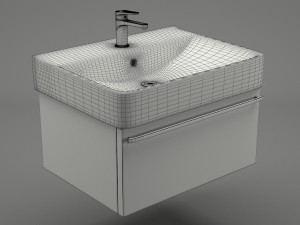 modern bathroom sink 001 Modello 3D