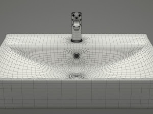 modern bathroom sink 001 Modello 3D
