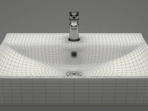 modern bathroom sink 001 3D Model