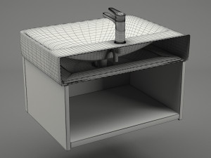 modern bathroom sink 001 Modello 3D
