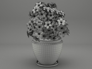 realistic potted flower 007 3Dモデル