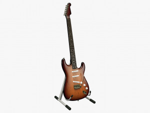 generic electric guitar 01 3D Model
