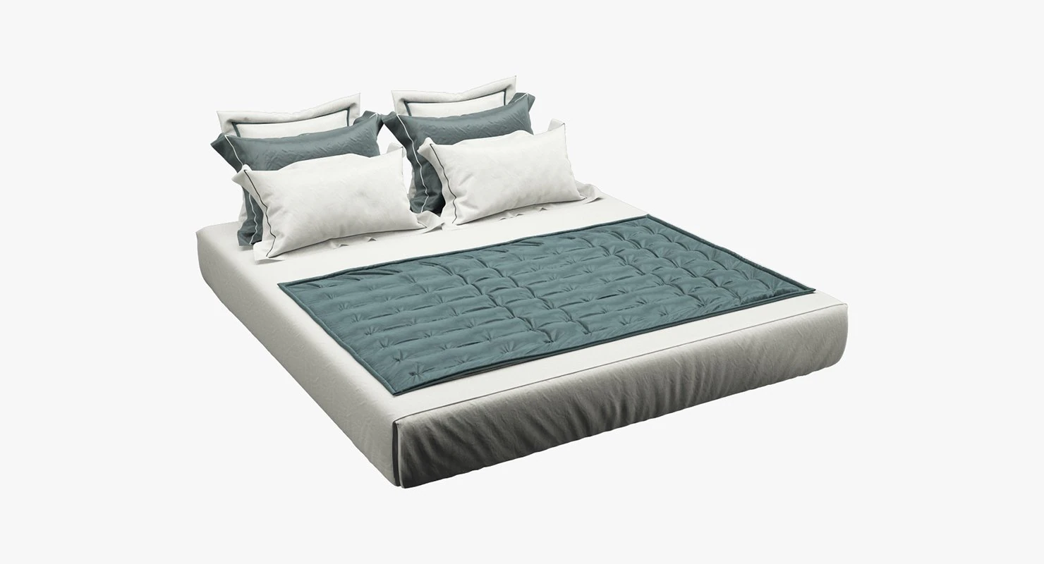 photorealistic bed set 012 3D Model .c4d .max .obj .3ds .fbx .stl .blend 