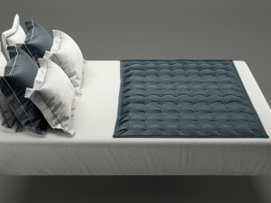 photorealistic bed set 012 3D Model