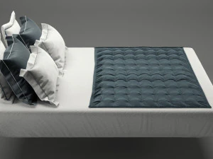 photorealistic bed set 012 3D Model