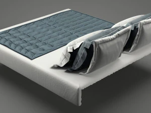 photorealistic bed set 012 3D Model
