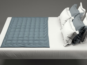 photorealistic bed set 012 3D Model