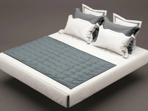 photorealistic bed set 012 3D Model