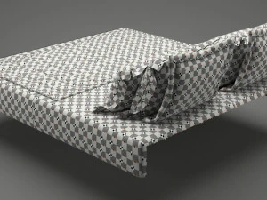 photorealistic bed set 012 3D Model