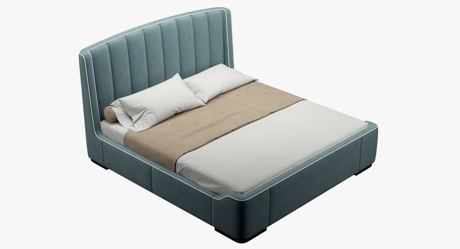 photorealistic bed 001 3D Model .c4d .max .obj .3ds .fbx .stl .blend 