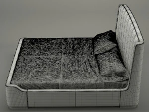 photorealistic bed 001 3D Model