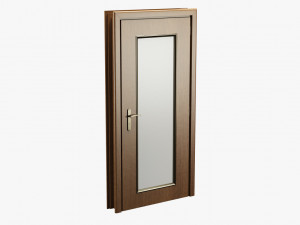 realistic wooden door 001 3D Model