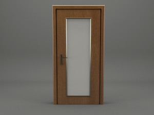 realistic wooden door 001 3D Model