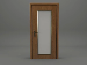 realistic wooden door 001 3D Model