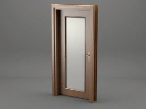 realistic wooden door 001 3D Model