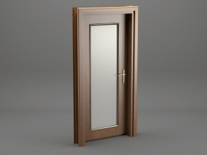 realistic wooden door 001 3D Model