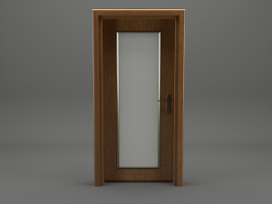 realistic wooden door 001 3D Model