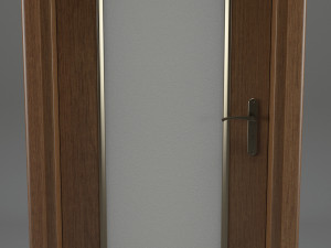 realistic wooden door 001 3D Model