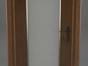 realistic wooden door 001 3D Model