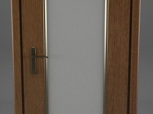 realistic wooden door 001 3D Model
