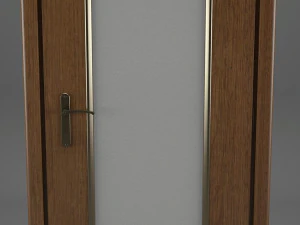 realistic wooden door 001 3D Model
