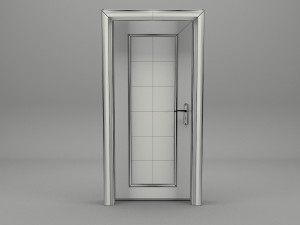 realistic wooden door 001 3D Model