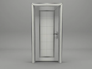 realistic wooden door 001 3D Model