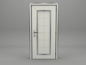 realistic wooden door 001 3D Model
