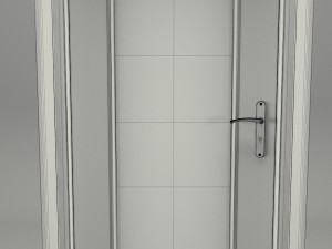 realistic wooden door 001 3D Model