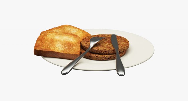 breakfast food 004 Modelo 3D .c4d .max .obj .3ds .fbx .stl .blend 