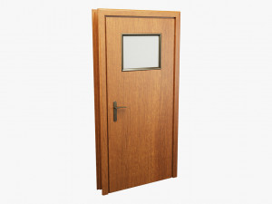 realistic wooden door 003 3D Model