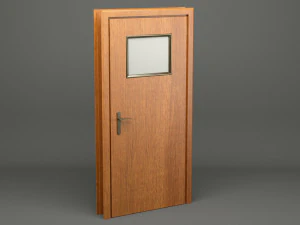 realistic wooden door 003 3D Model