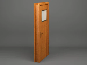 realistic wooden door 003 3D Model