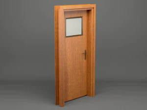 realistic wooden door 003 3D Model