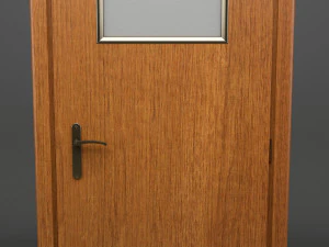 realistic wooden door 003 3D Model