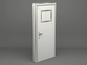 realistic wooden door 003 3D Model