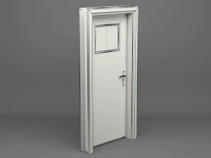 realistic wooden door 003 3D Model