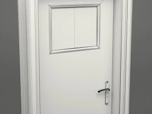 realistic wooden door 003 3D Model