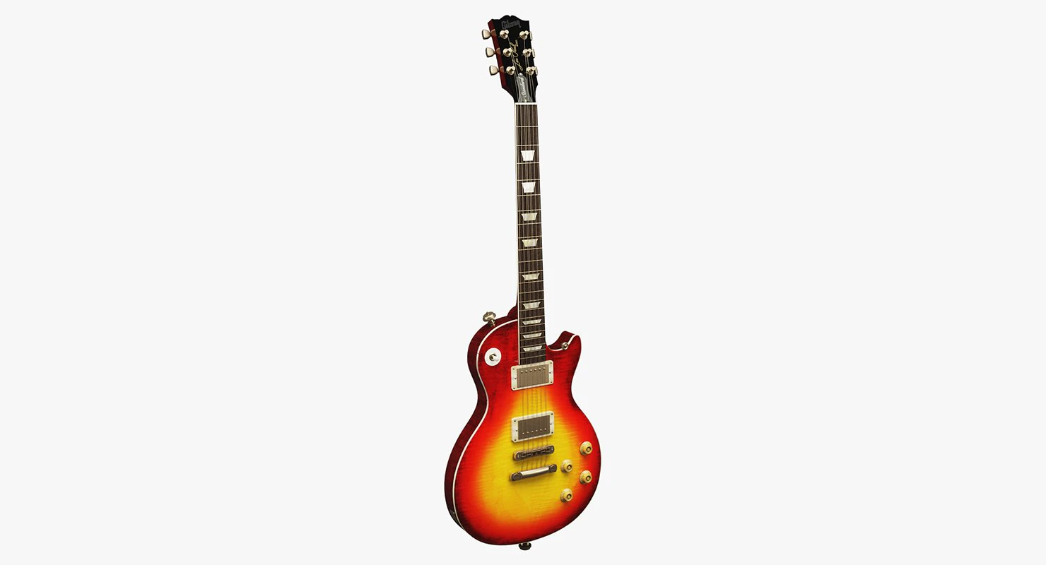 generic electric guitar 02 3D Model .c4d .max .obj .3ds .fbx .stl .blend 