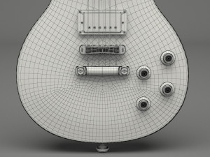 generic electric guitar 02 3D Модель
