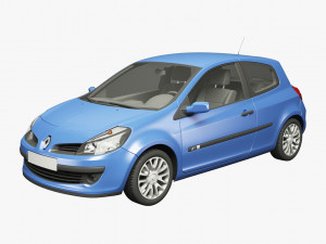 renault clio 3-door hatchback 3D Model
