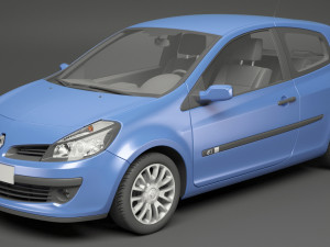 renault clio 3-door hatchback Model 3D
