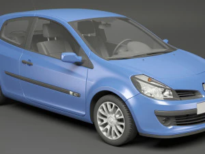 renault clio 3-door hatchback 3D Model