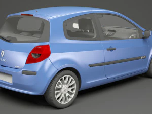 renault clio 3-door hatchback 3D Model