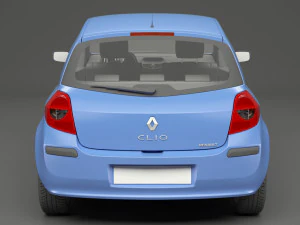 renault clio 3-door hatchback 3D Model