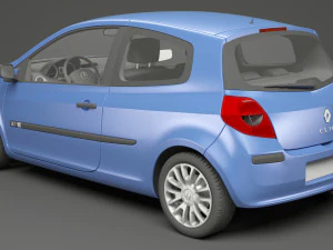 renault clio 3-door hatchback 3D Model